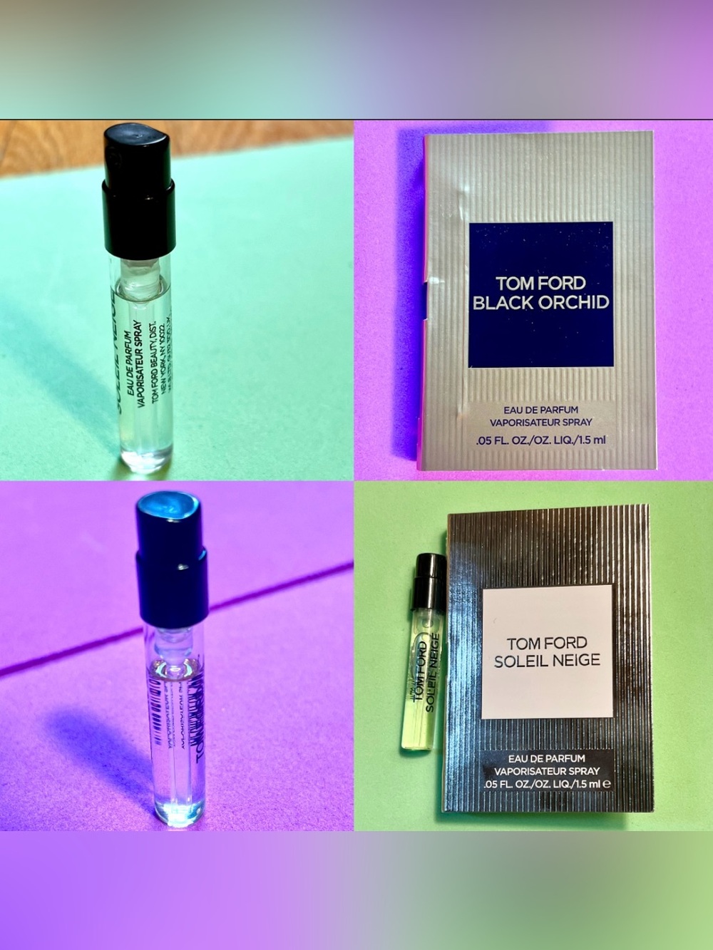 Tom Ford Black Orchid & Soleil Neige Eau de Parfum Sample Sprays New EDP